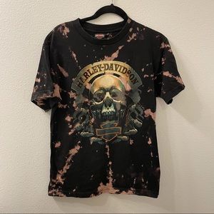 Harley Davidson tie dye shirt skull black size medium